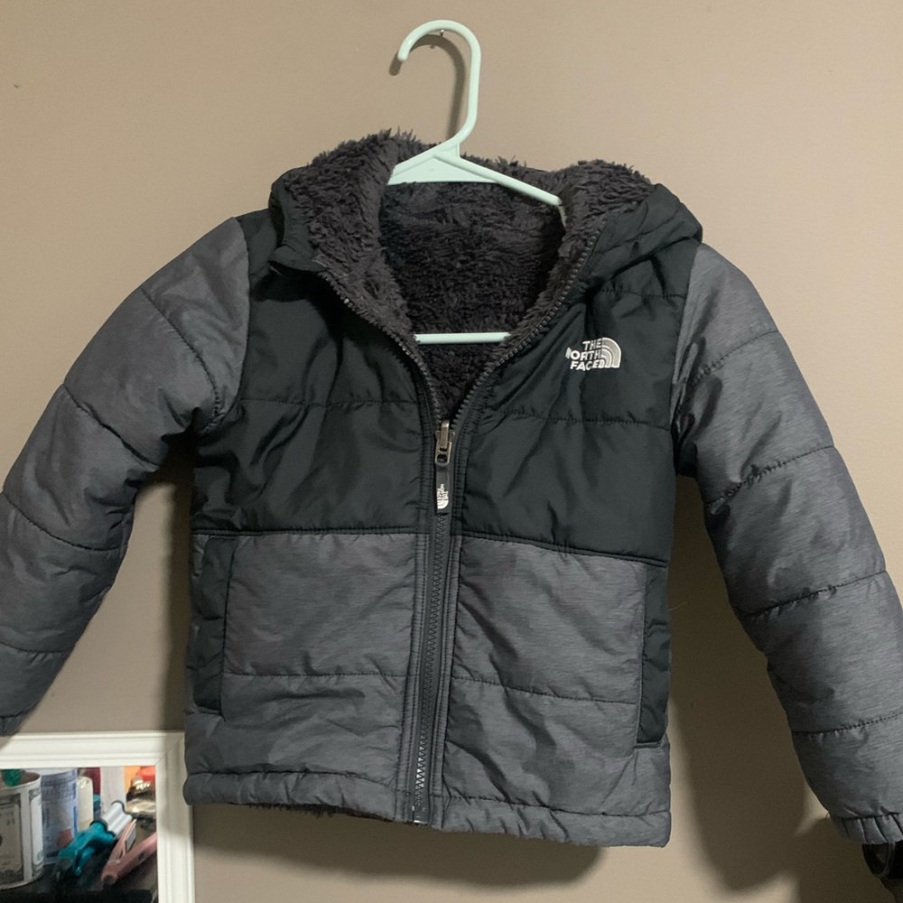 Toddler north face reversible jacket.
